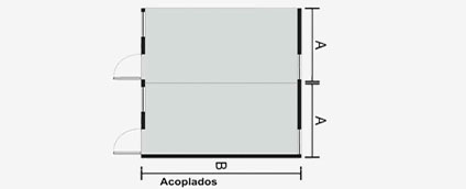 Container acoplados para locação e venda